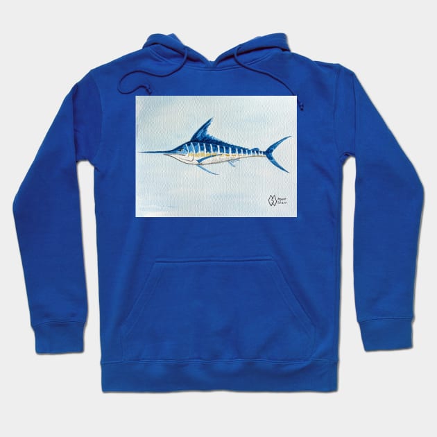 Marlin fish study Hoodie by Matt Starr Fine Art